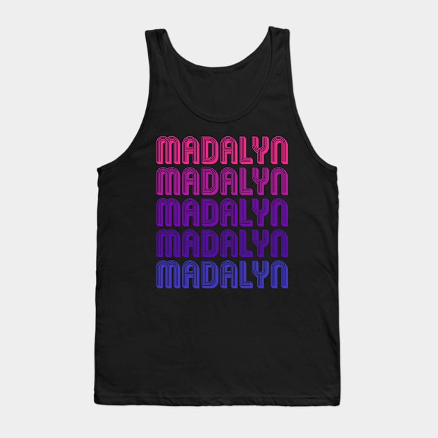 Madalyn - Retro Minimal Line Pattern Tank Top by Fusti